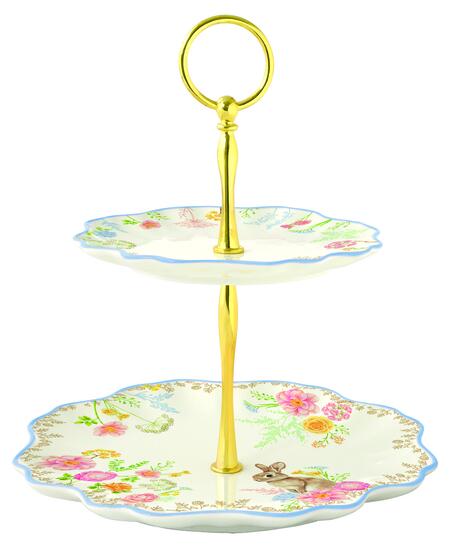 Easy Life - Alzata Due Piani in Porcellana Très Jolie Ø16–Ø21 cm in Colour Box