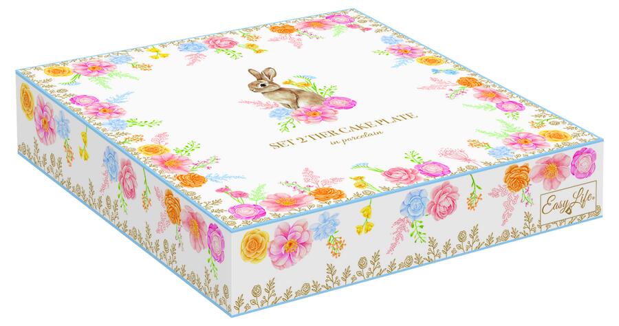 Easy Life - Alzata Due Piani in Porcellana Très Jolie Ø16–Ø21 cm in Colour Box