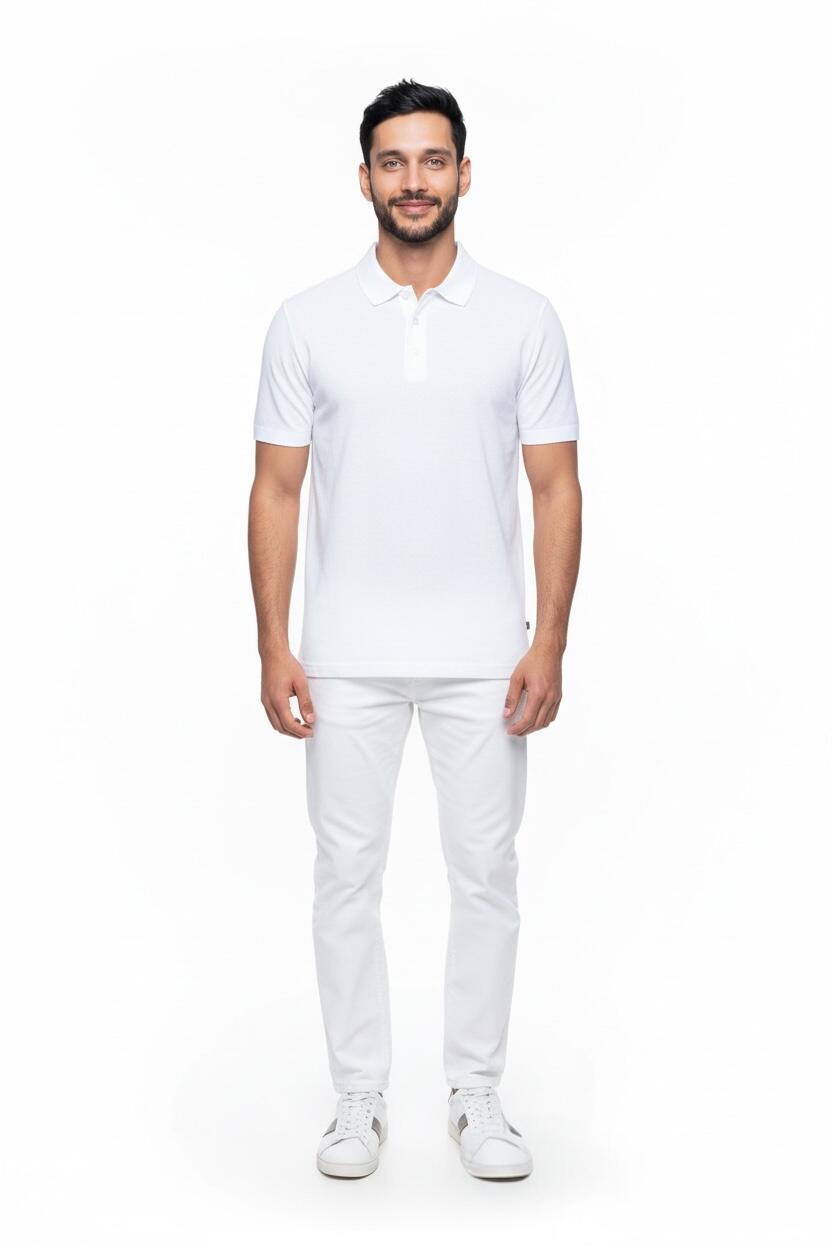 Gianni Lupo Polo Viscosa Bianco