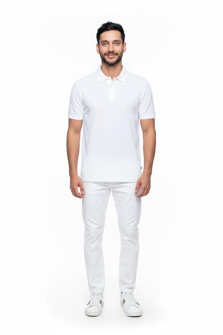 Gianni Lupo Polo Viscosa Bianco