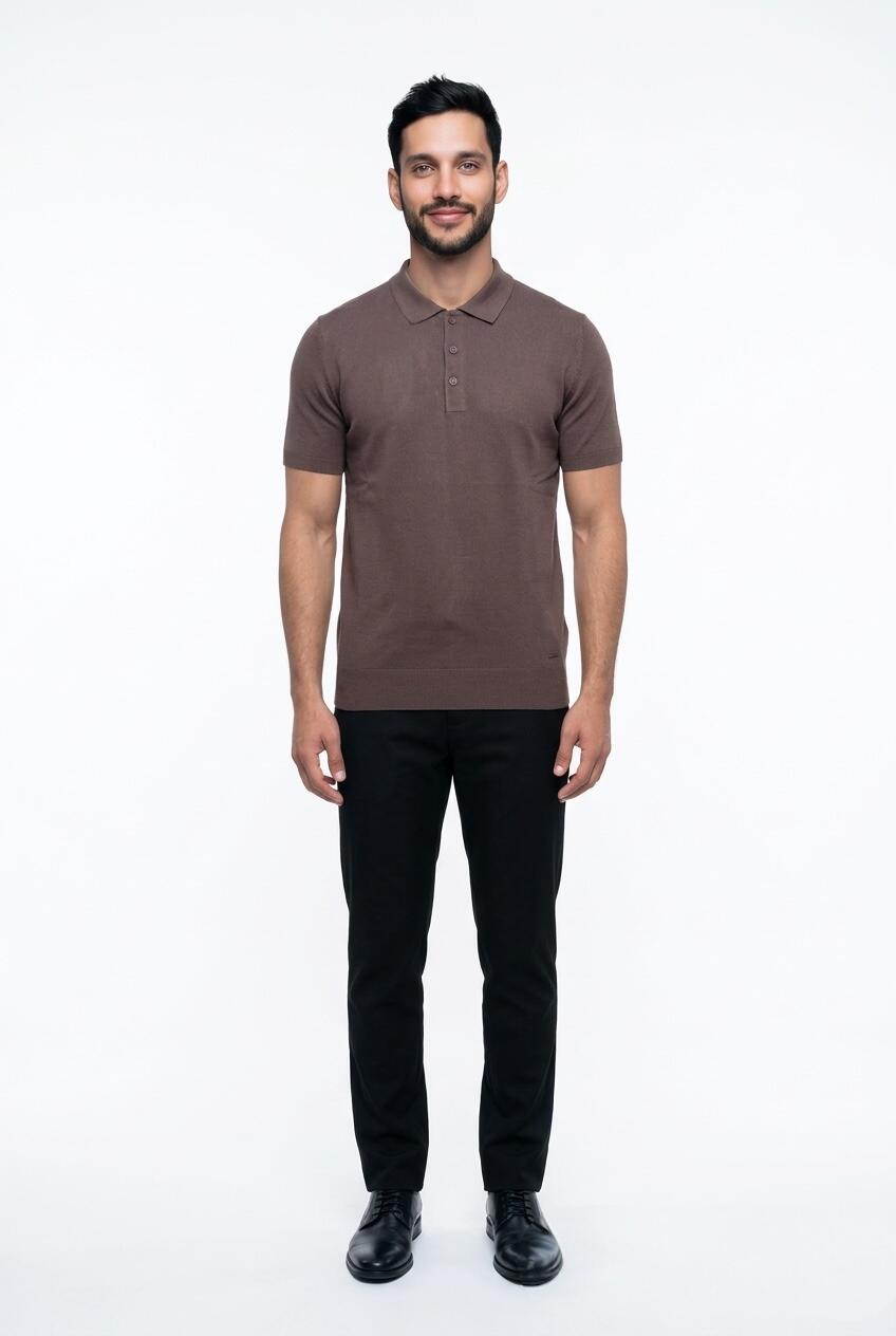 Gianni Lupo Polo Viscosa Tabacco 