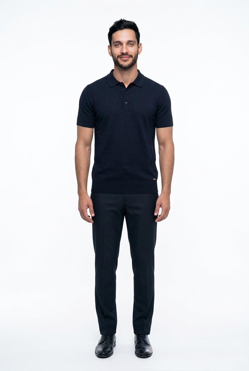 Gianni Lupo Polo Viscosa Nero