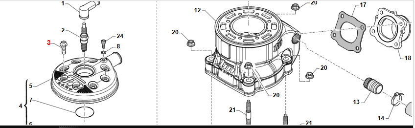 O RING COPERCHIO TESTESTA CAMERA COMBUSTIONE KZ-R2 / R3