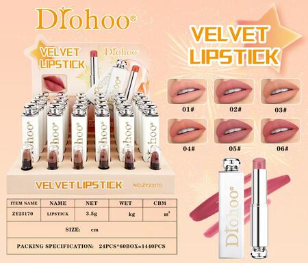 DROHOO VELVET LIPSTICK (similare DIOR)
 [Conf.da 24 pezzi]