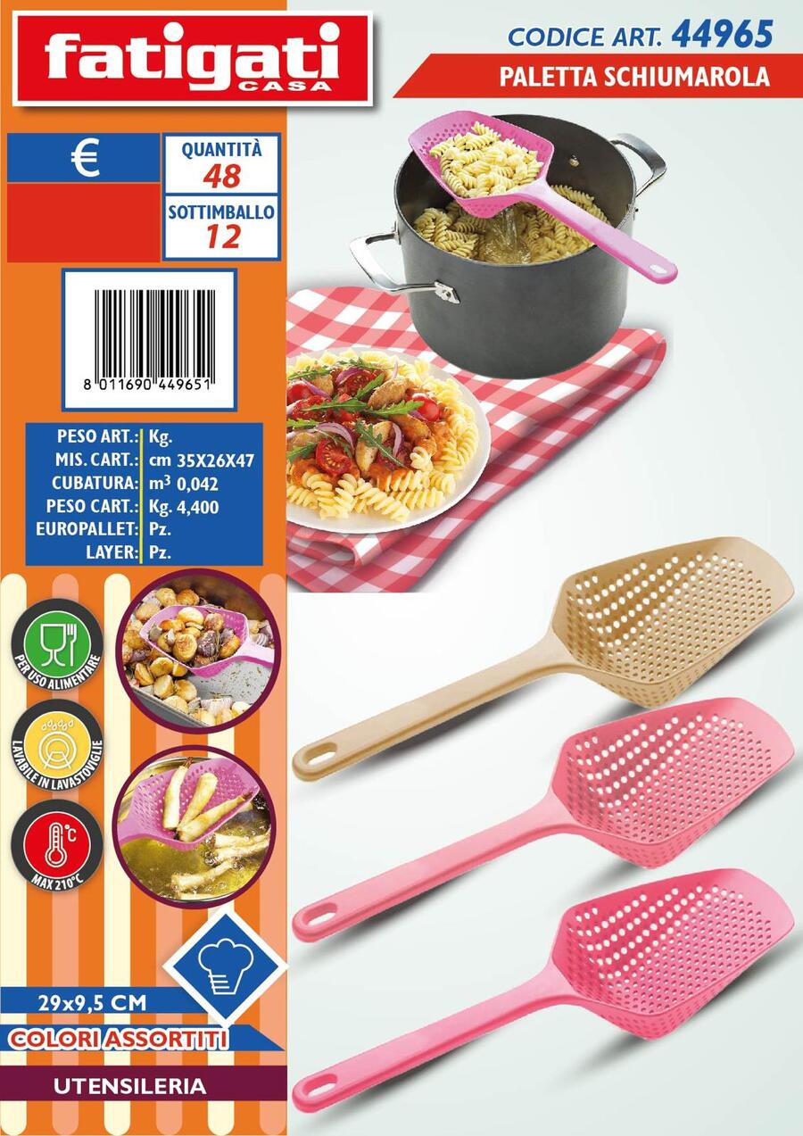 FATIGATI PALETTA SCHIUMAROLA cm 29x9,5
 [Conf.da 12 pezzi]