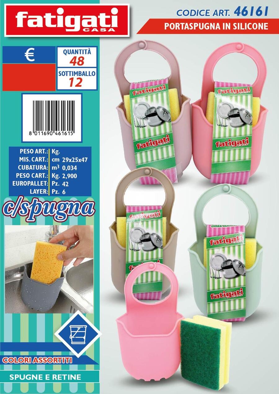 FATIGATI PORTASPUGNE IN SILICONE
 [Conf.da 12 pezzi]