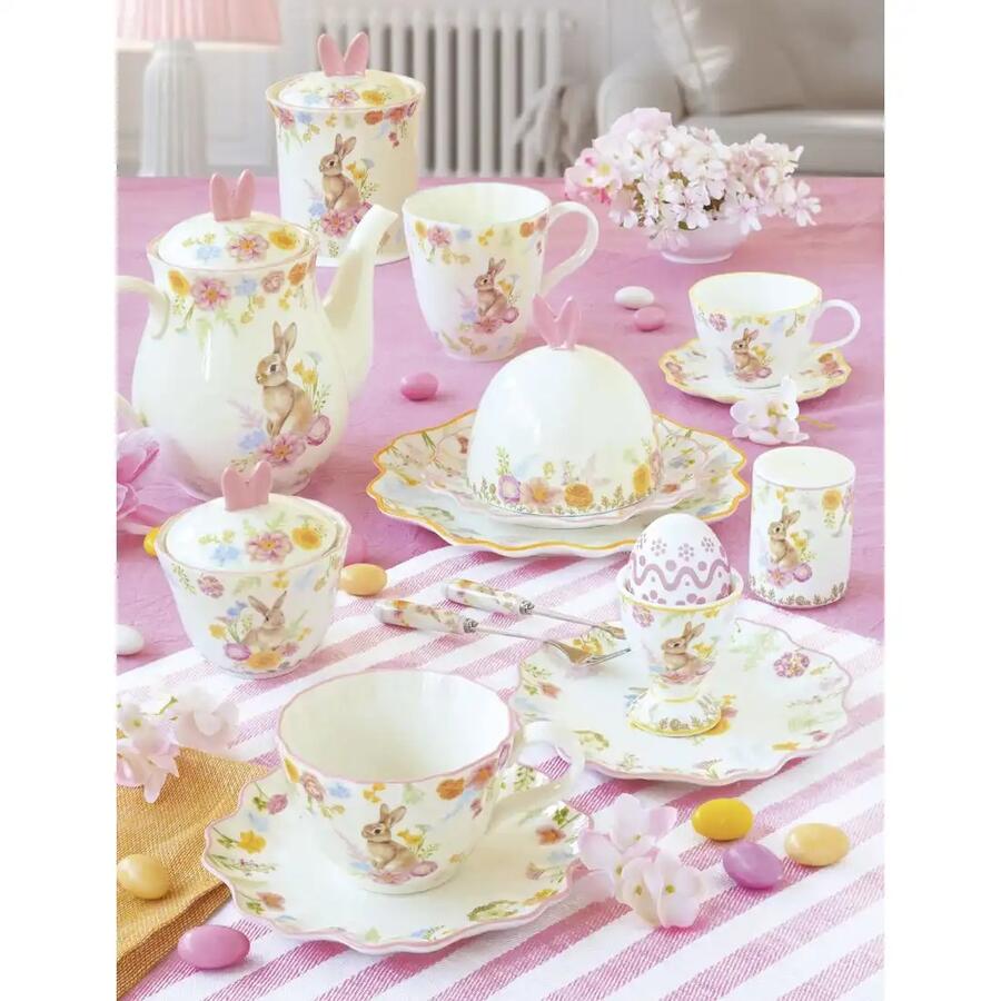 Easy Life - Set 2 Tazze con Piattino 120 ml in Porcellana Très Jolie