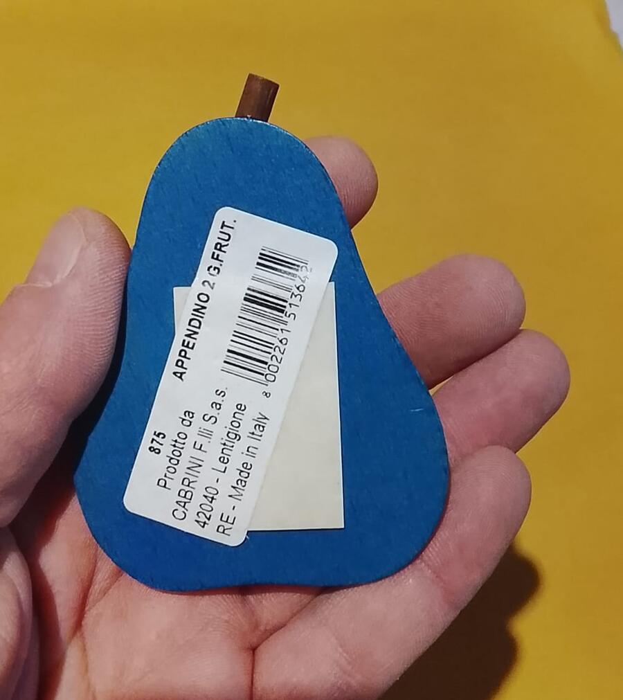 Appendini in Legno Frutta – Mela o Pera, Colori Assortiti 12 pezzi