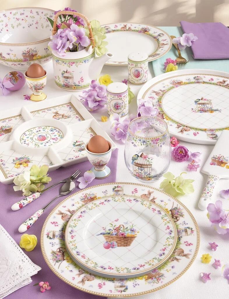 Easy Life - Set 4 Piatti Dessert Ø19 cm in Porcellana Spring Bloom