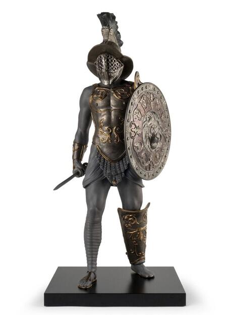 Lladró - Scultura “Gladiatore” – Porcellana Nera Artistica 