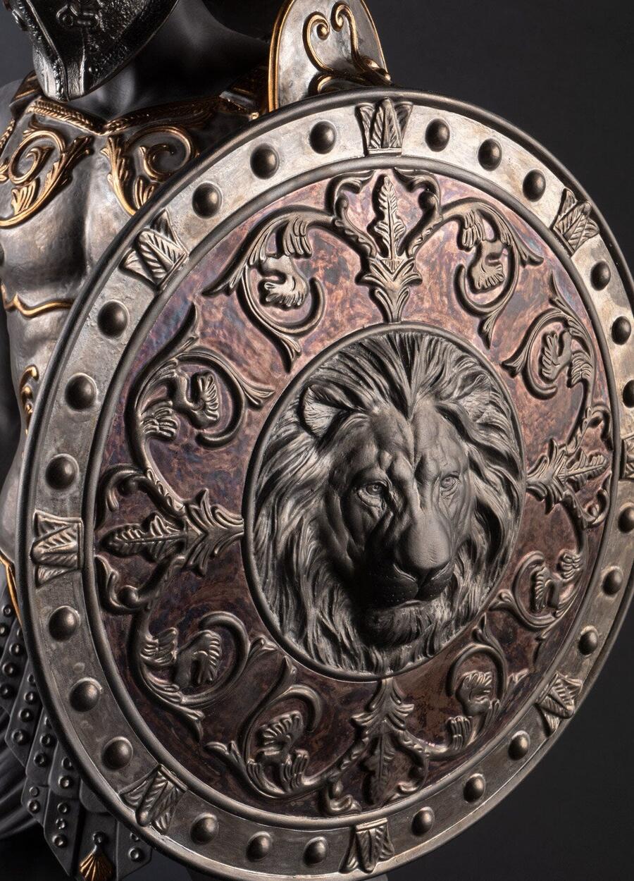 Lladró - Scultura “Gladiatore” – Porcellana Nera Artistica 