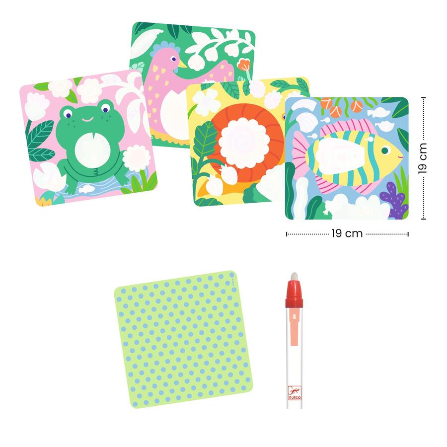 Colori magici per i piccoli - cucù cuccioli nel giardino