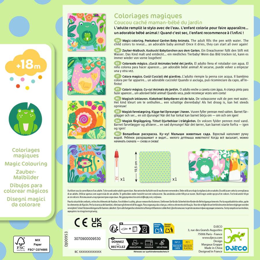 Colori magici per i piccoli - cucù cuccioli nel giardino