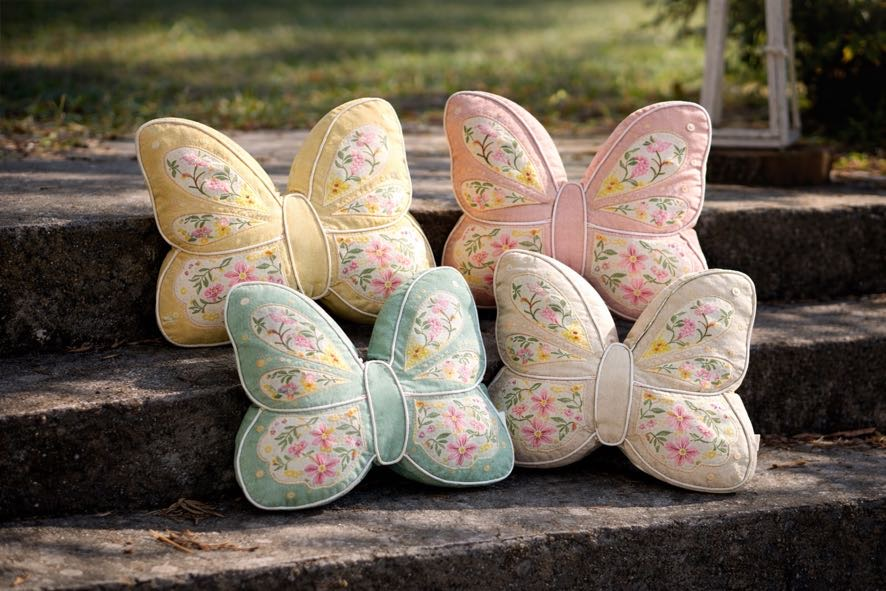 Clodette - Cuscino Farfalla Panna 45×37 cm