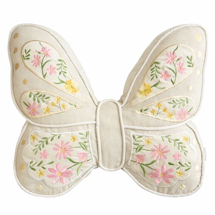 Clodette - Cuscino Farfalla Panna 45×37 cm