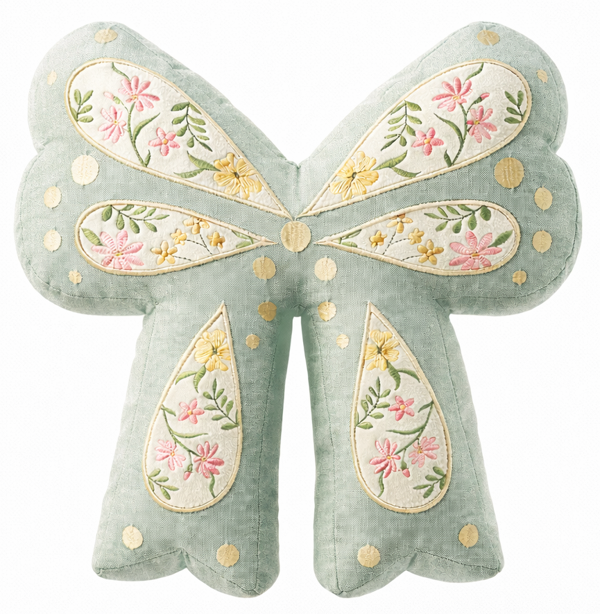 Clodette - Cuscino Fiocco Celeste 41×38 cm