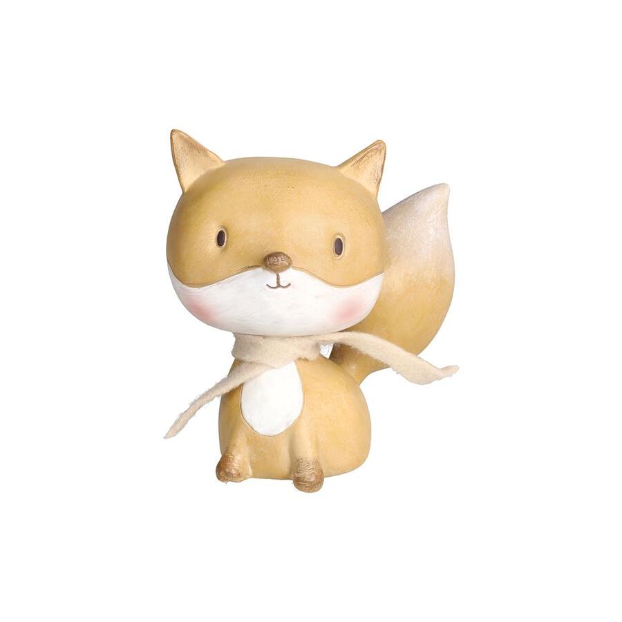 Statua Volpe h 11 cm Cute Poliresina Arancione Linea Vogue