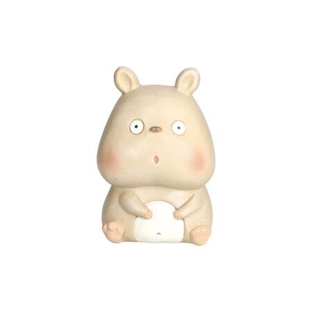 Statua Criceto h 11 cm Cute Poliresina Beige Linea Vogue