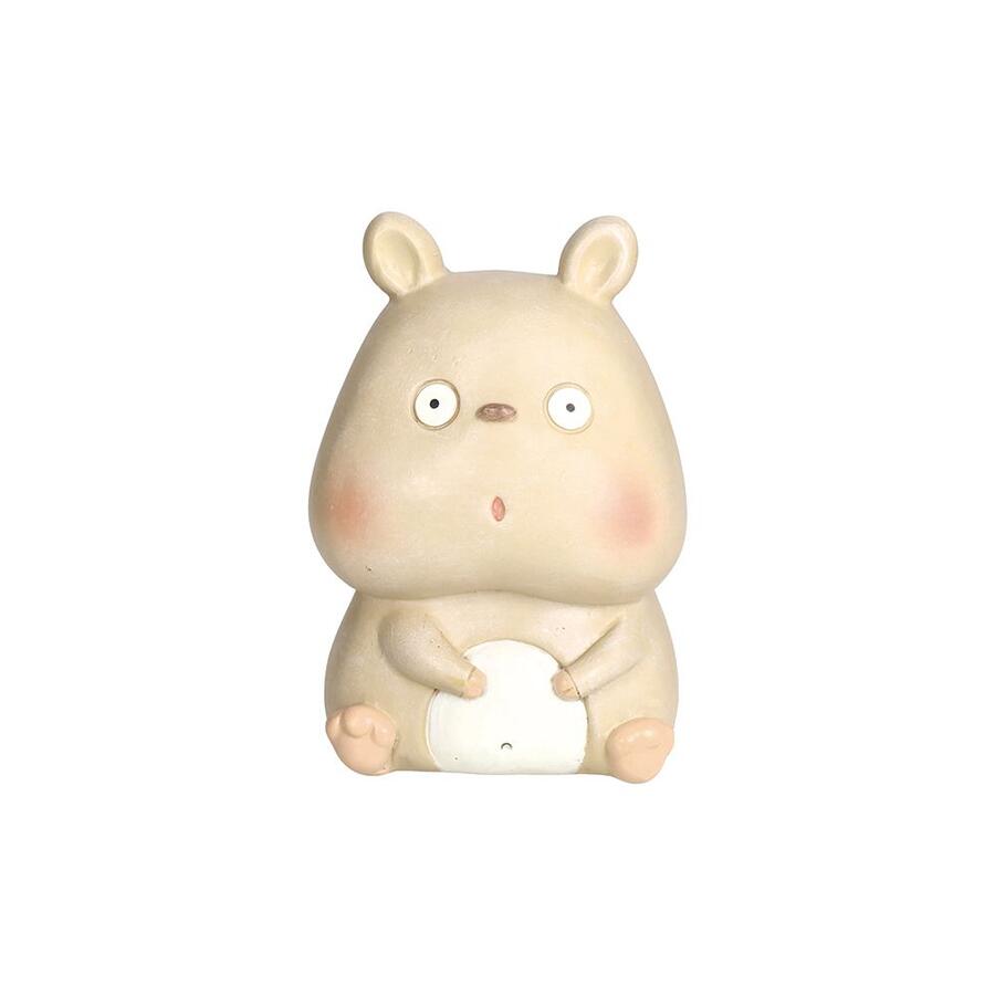 Statua Criceto h 11 cm Cute Poliresina Beige Linea Vogue