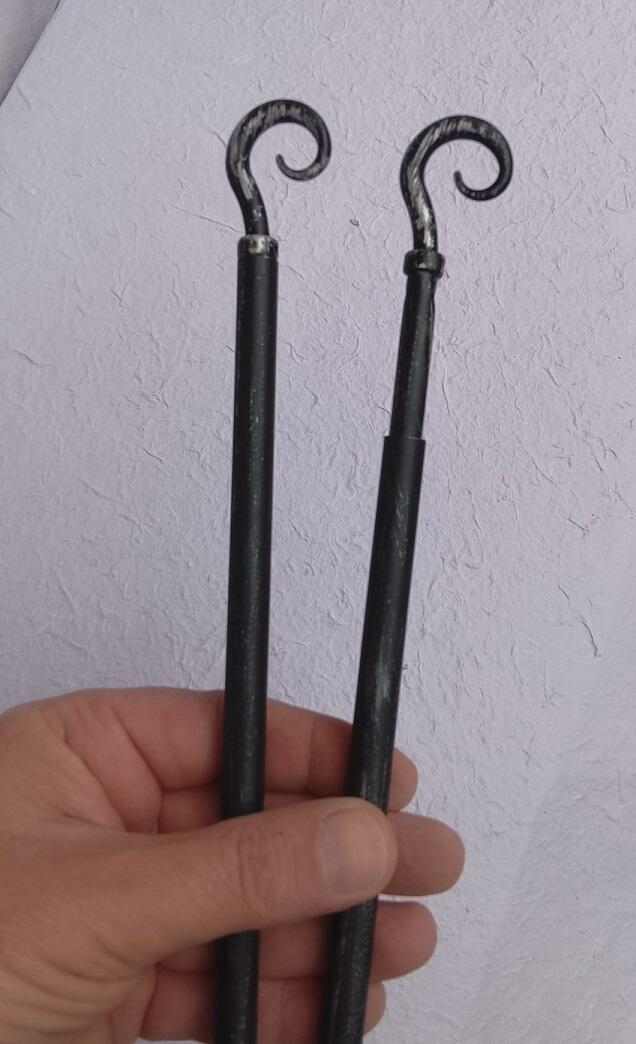 6 Bacchette Tenda Finestra in Ferro Battuto Regolabili 30-50cm - Estensibili