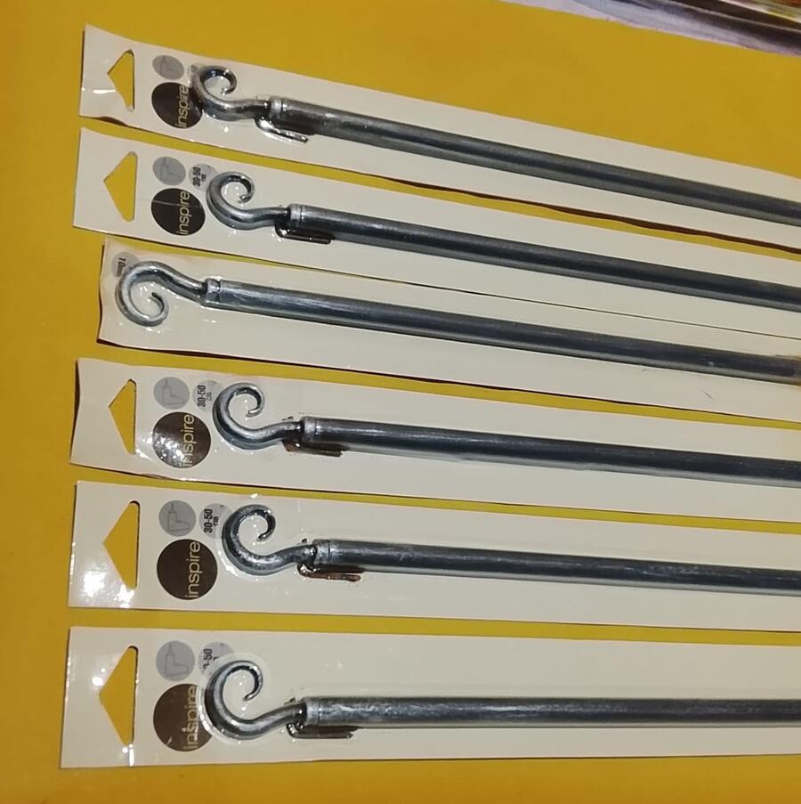 6 Bacchette Tenda Finestra in Ferro Battuto Regolabili 30-50cm - Estensibili