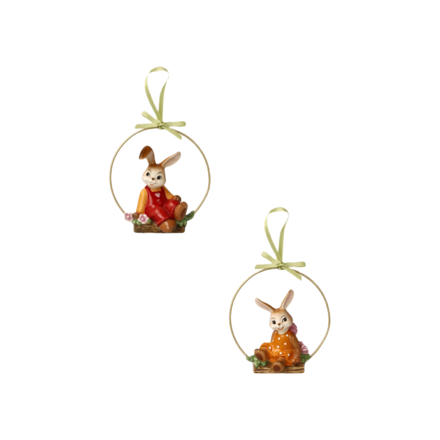 Palais Royal - Appendino Coniglietto/Coniglietta in Porcellana 8 cm Goebel – Decorazioni Pasquali da Appendere