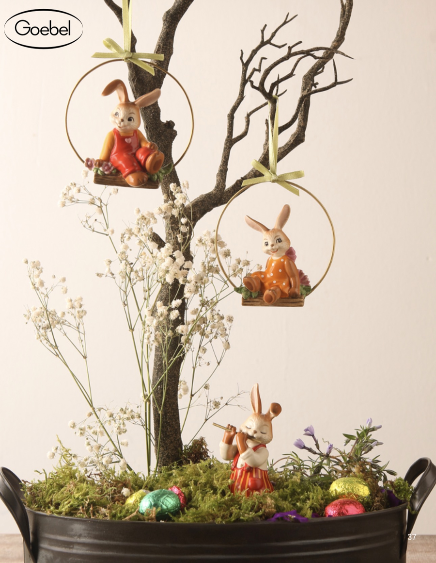 Palais Royal - Appendino Coniglietto/Coniglietta in Porcellana 8 cm Goebel – Decorazioni Pasquali da Appendere