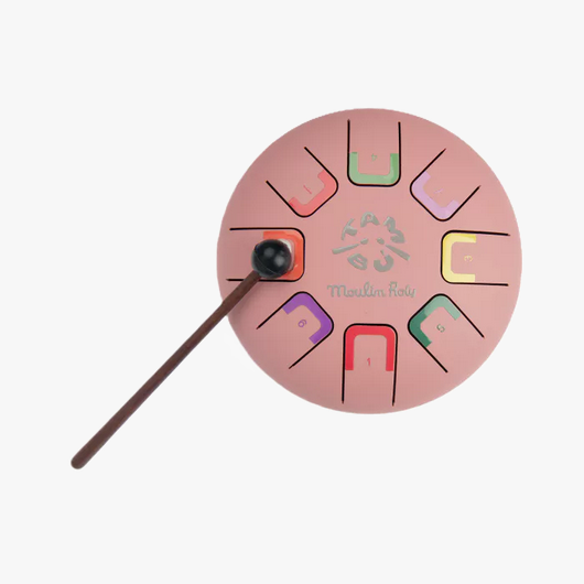 Tamburo armonico in metallo rosa - piccolo