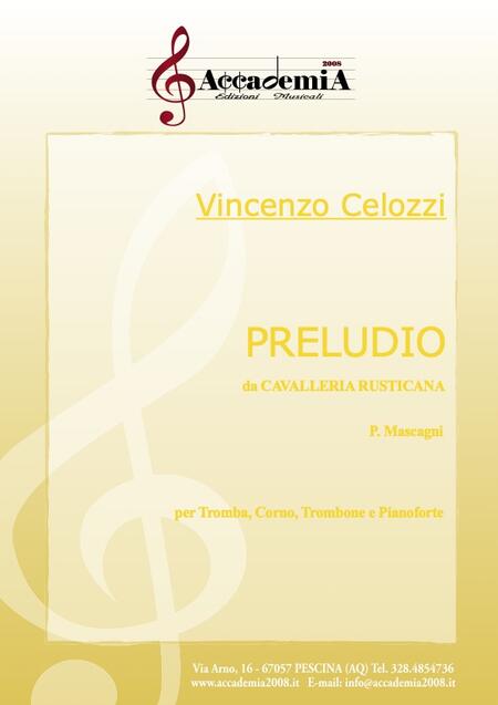 PRELUDIO da "Cavalleria Rusticana" (Trio di Fiati e Pianoforte) - Vincenzo Celozzi / Pietro Mascagni 