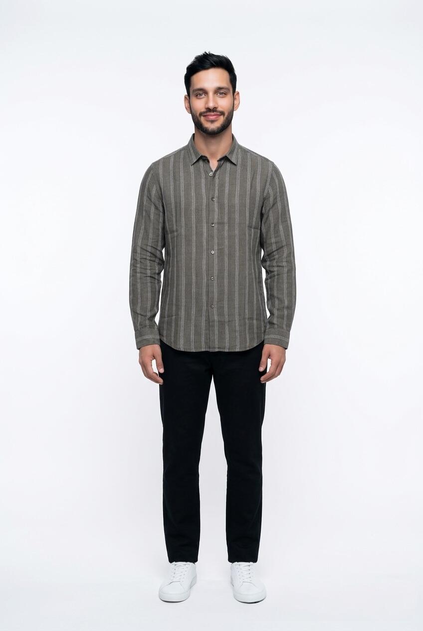 Gianni Lupo Camicia Lino Righe