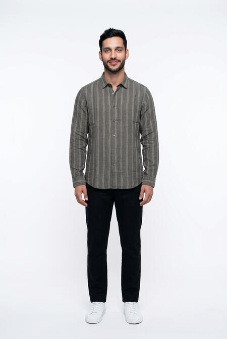 Gianni Lupo Camicia Lino Righe