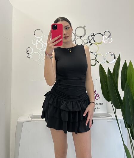 NOVITÀ Abitino smanicato gonna a balze