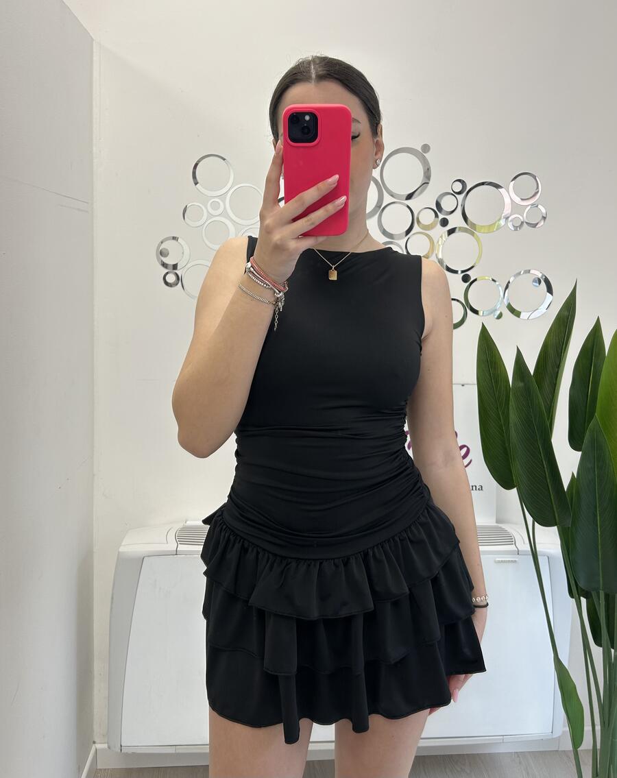 NOVITÀ Abitino smanicato gonna a balze