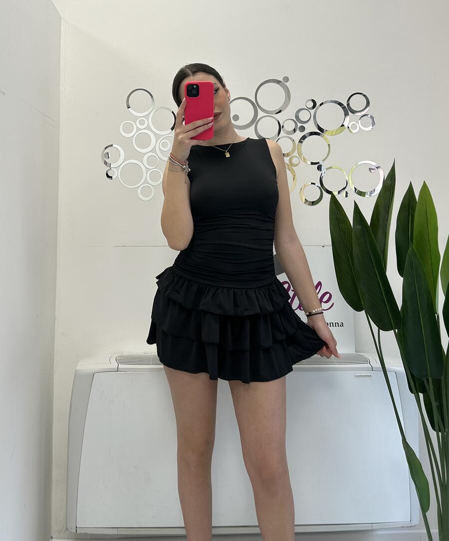 NOVITÀ Abitino smanicato gonna a balze