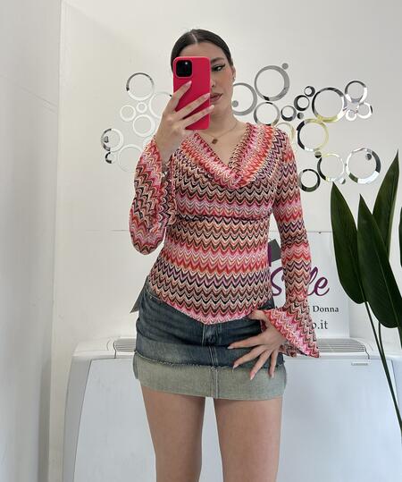 NOVITÀ Maglia zig zag manica a campana
