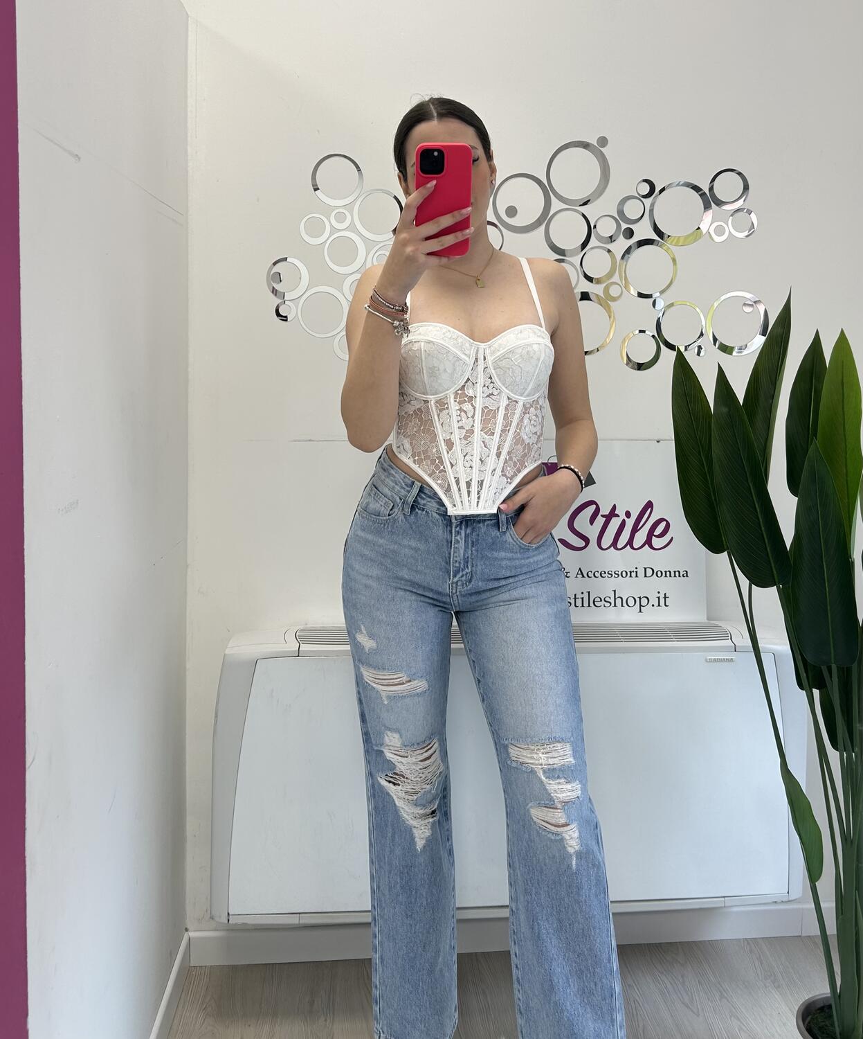 NOVITÀ Corsetto bianco in pizzo 