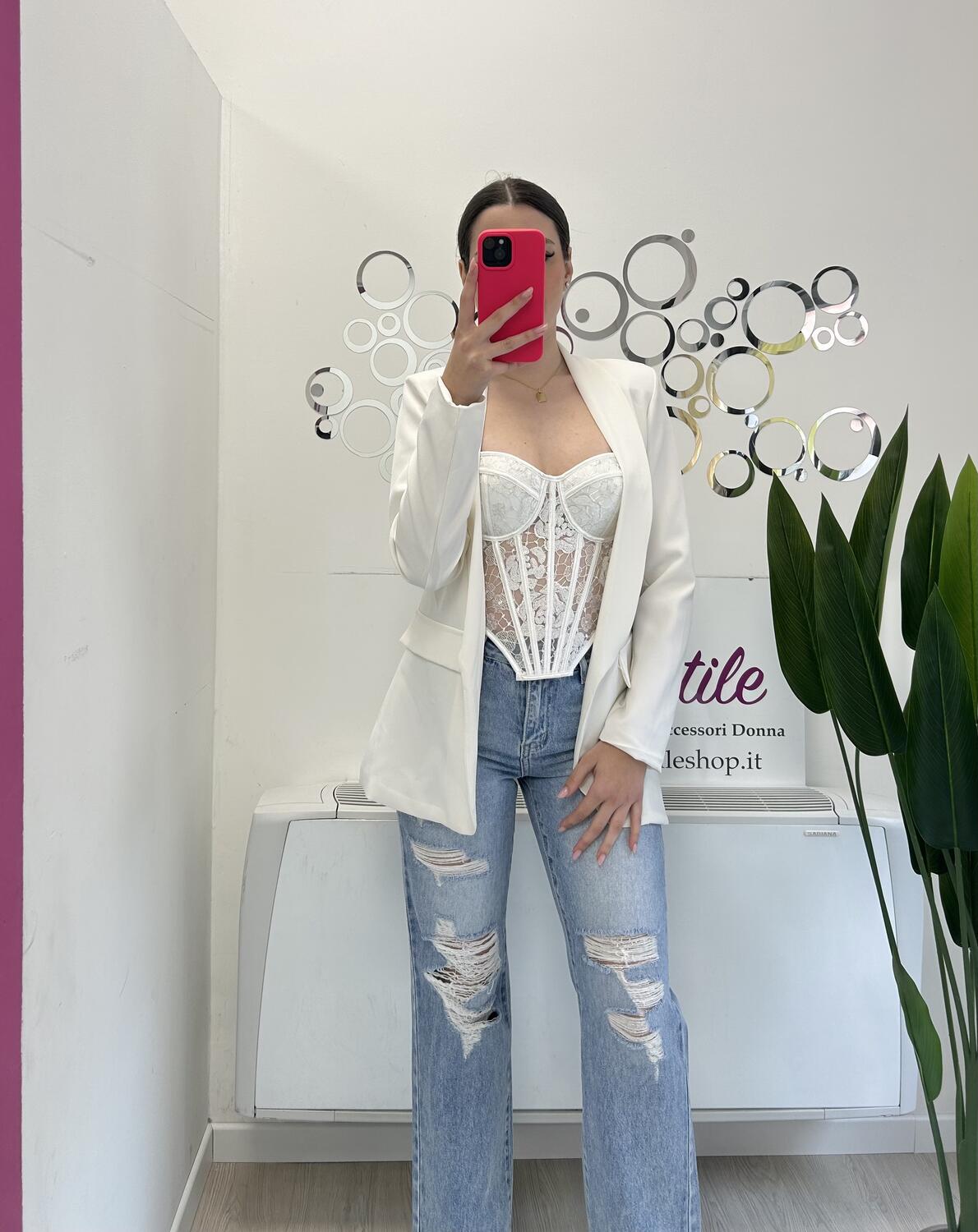 NOVITÀ Corsetto bianco in pizzo 