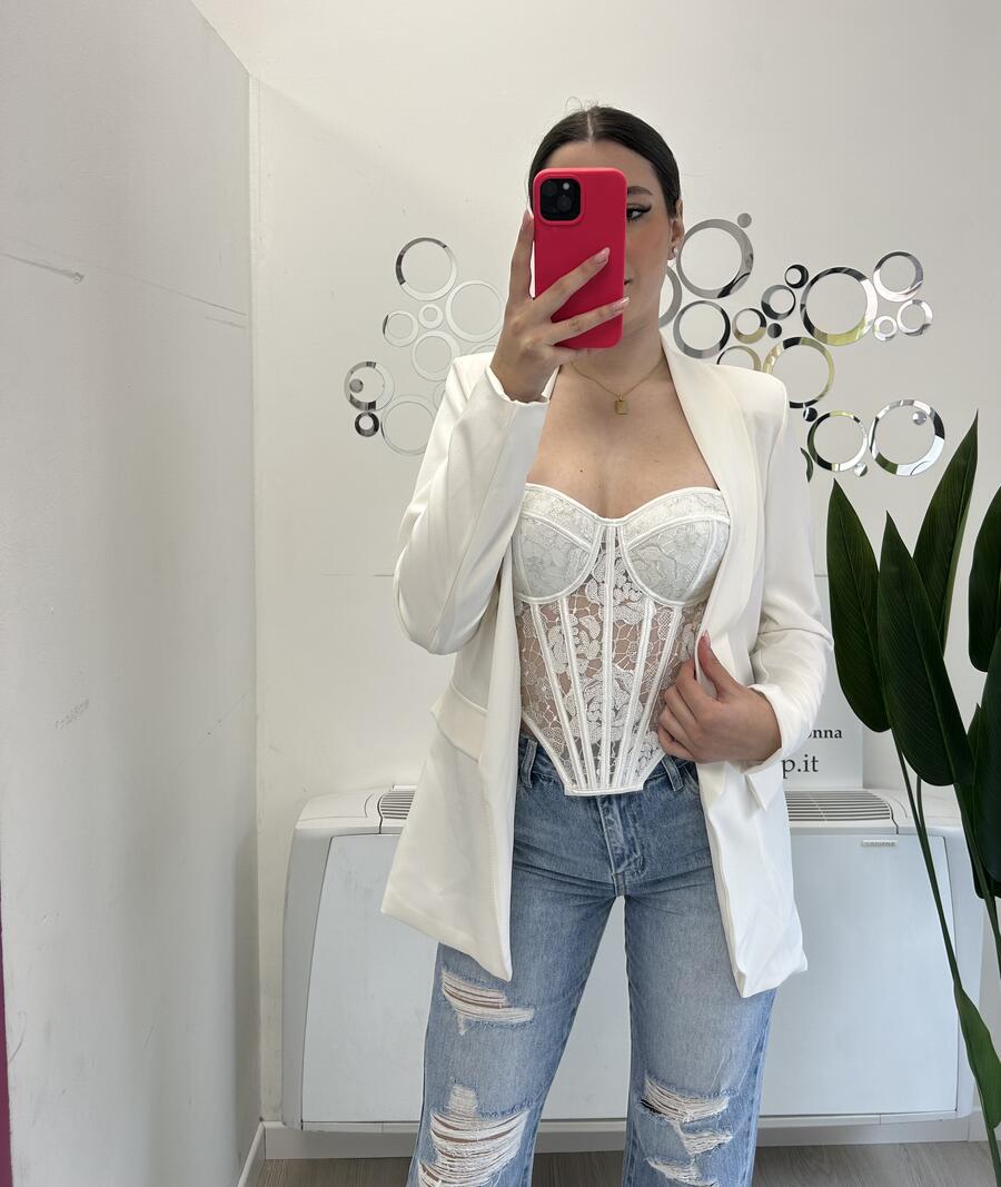 NOVITÀ Corsetto bianco in pizzo 