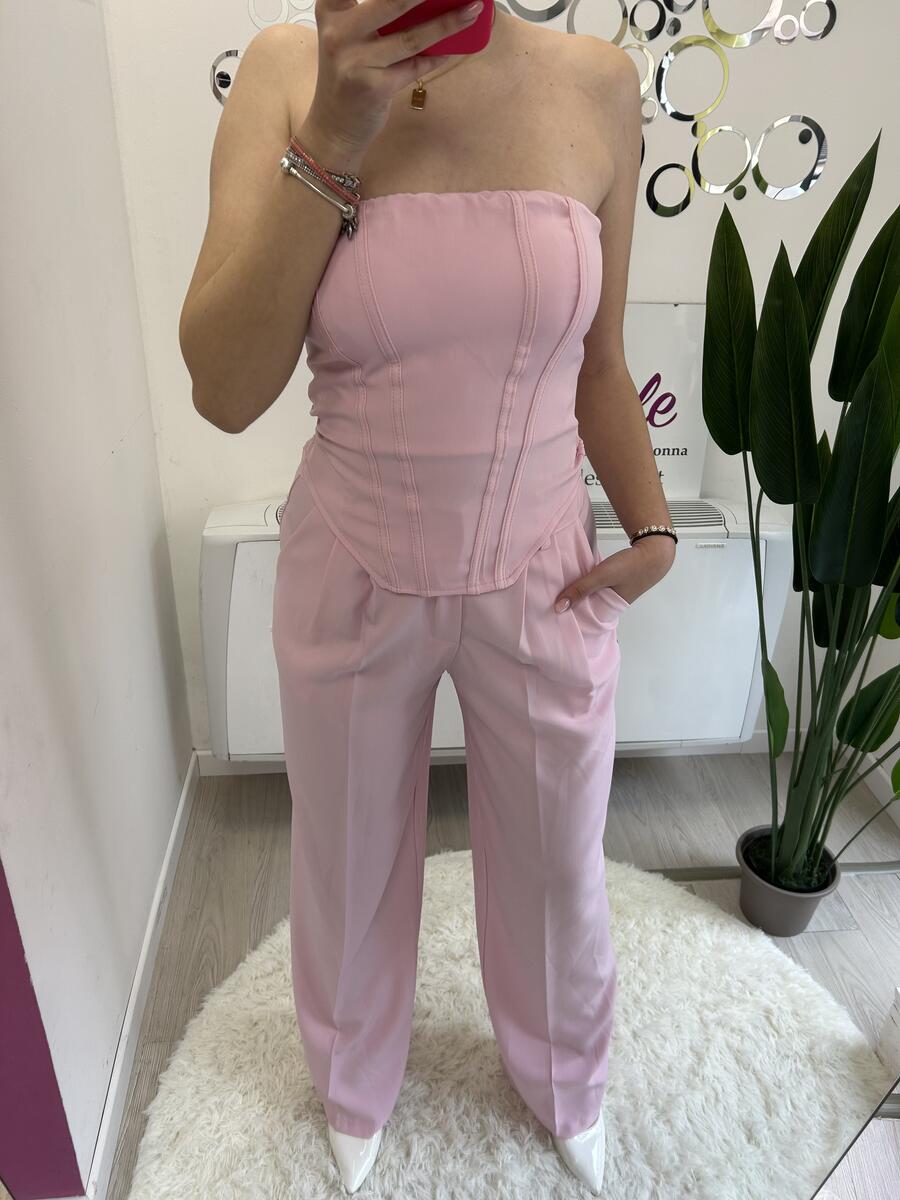 NOVITÀ Completo top a fascia e pantalone palazzo