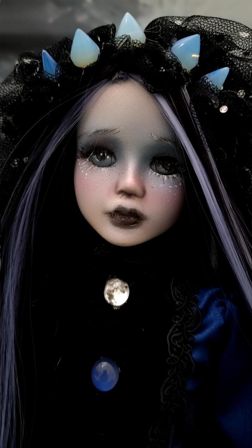 Siria Bambola Dark Goth in porcellana