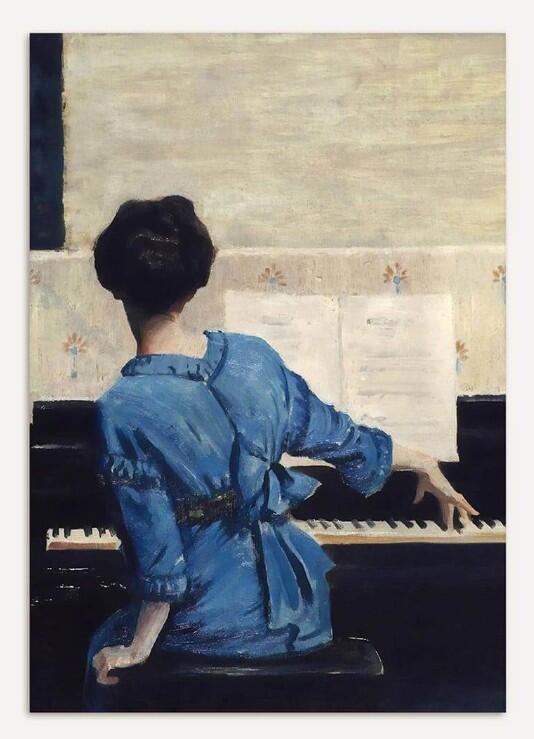 Modern Antique Prints - Stampa fine art 30x40 cm: At the Piano