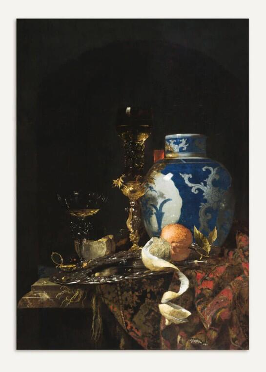 Modern Antique Prints - Stampa fine art 30x40 cm: Baroque still life with porcelain vase