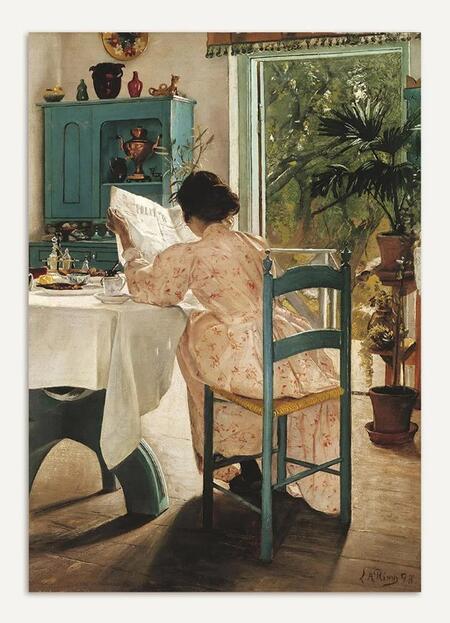 Modern Antique Prints - Stampa fine art 30x40 cm: At Breakfast