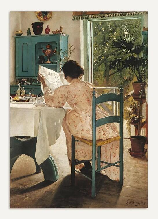 Modern Antique Prints - Stampa fine art 30x40 cm: At Breakfast