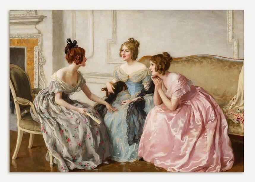 Modern Antique Prints - Stampa fine art 30x40 cm: Gossip 