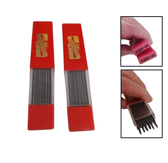 2 Confezioni Mine Koh-I-Noor 2200 4H - 24 mine totali - Professionali