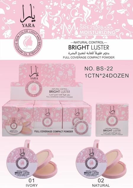 BRIGHT LUSTER FULL COVERAGE COMPACT POWDER (similare YARA)
 [Conf.da 12 pezzi]