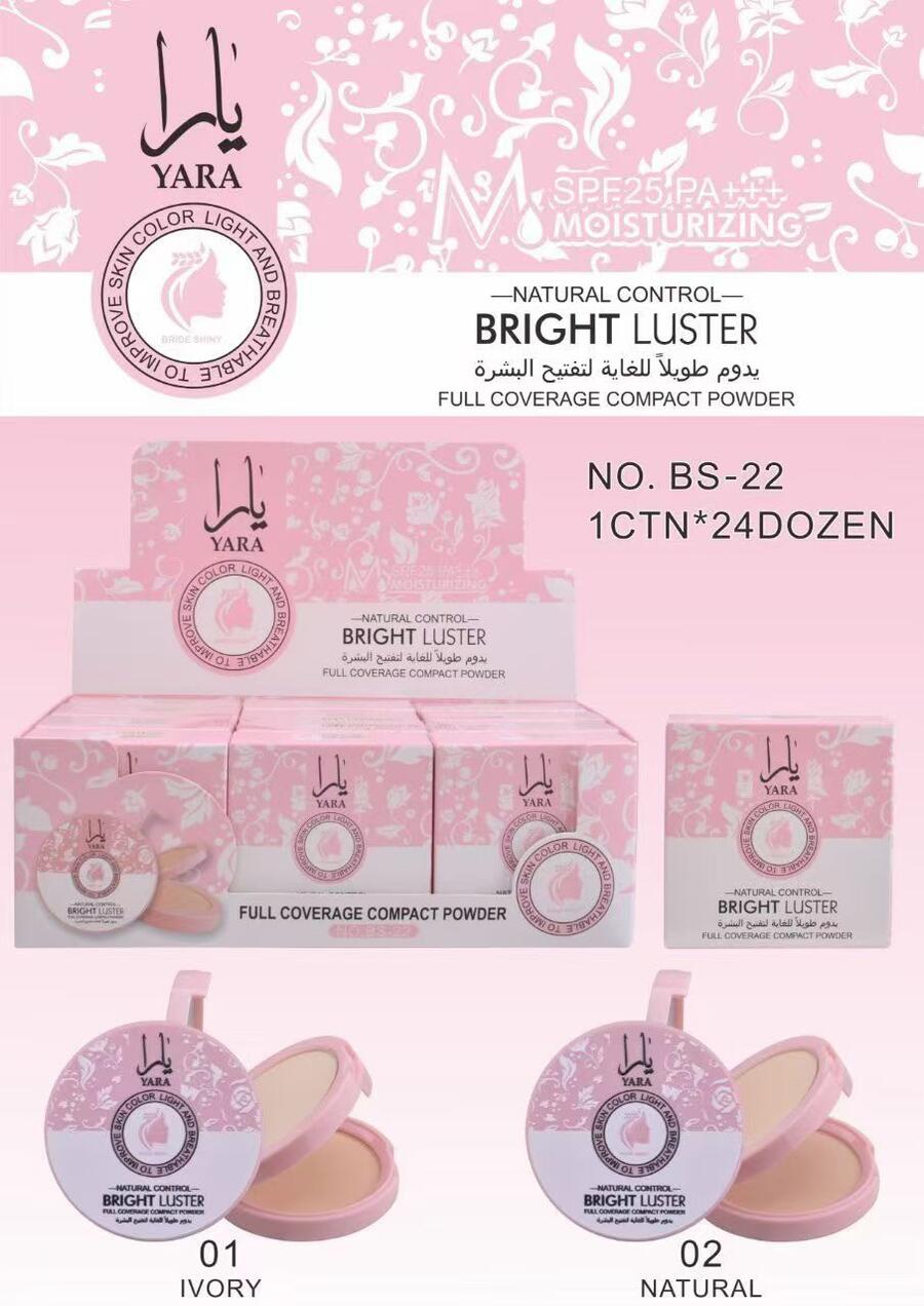 BRIGHT LUSTER FULL COVERAGE COMPACT POWDER (similare YARA)
 [Conf.da 12 pezzi]