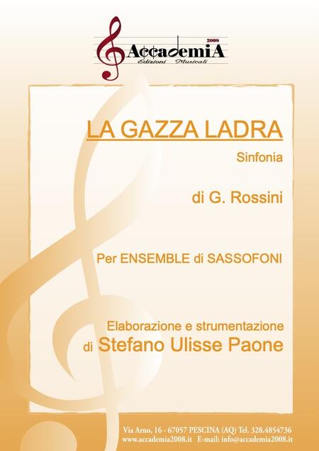 LA GAZZA LADRA (Ensemble di Sassofoni) - Stefano Ulisse Paone / Gioachino Rossini