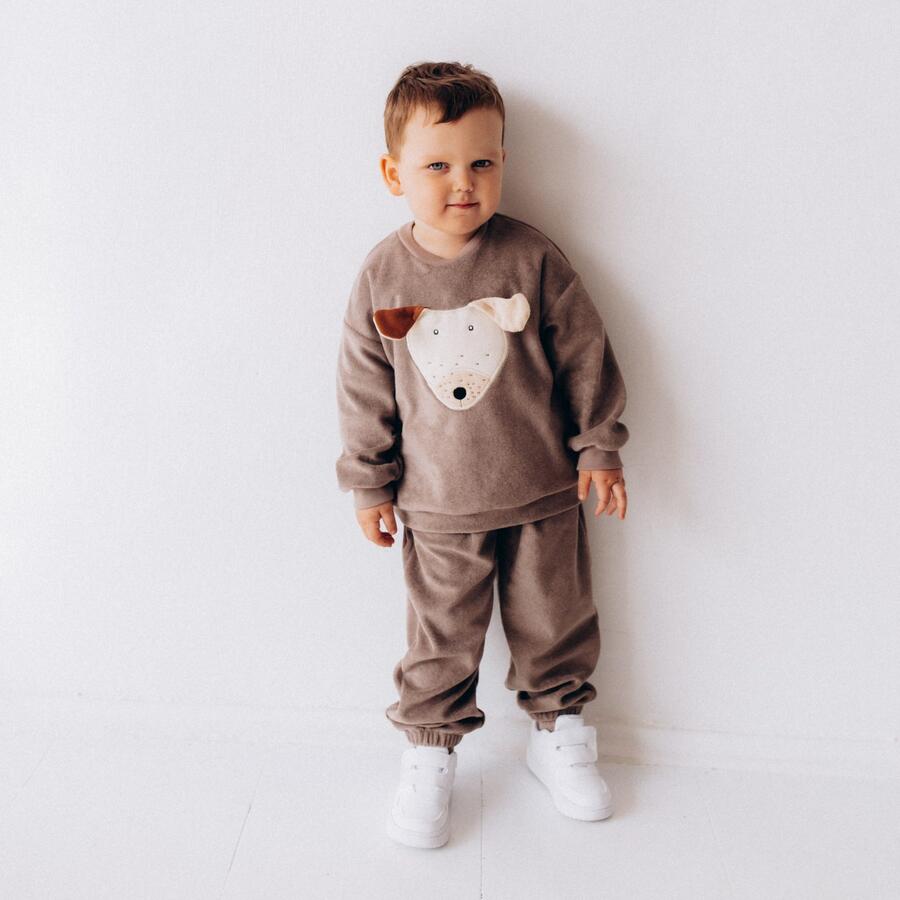 Pantaloni in Spugna di Cotone Biologico GOTS – Pink Sand / Cinder